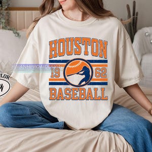 Vintage Houston Comfort colors T- shirt, Houston baseball Fan shirt, Baseball Fan Tee, Houston Baseball merch