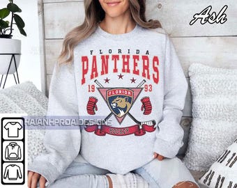 Vintage Florida Panther Sweatshirt, Florida Panther Sweater, Panthers T-Shirt, Hockey Fan Shirt, Retro Florida Ice Hockey
