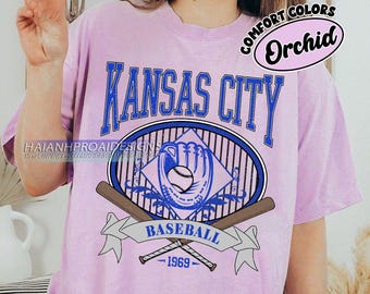 Comfort Colors Kansas City Baseball T-shirt, Retro Style Kansas City Baseball shirt, Kansas City Baseball fan gifl