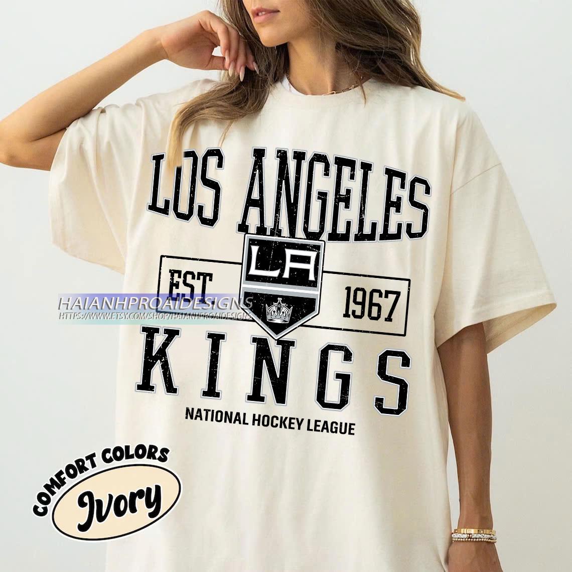 Comfort Colors® Los Angeles Kings Hockey T-shirt, Custom Vintage