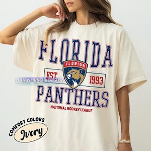 Comfort Colors® Florida Panthers Hockey T-shirt, Custom Vintage Graphic Tee, Florida Hockey Gift For Fan