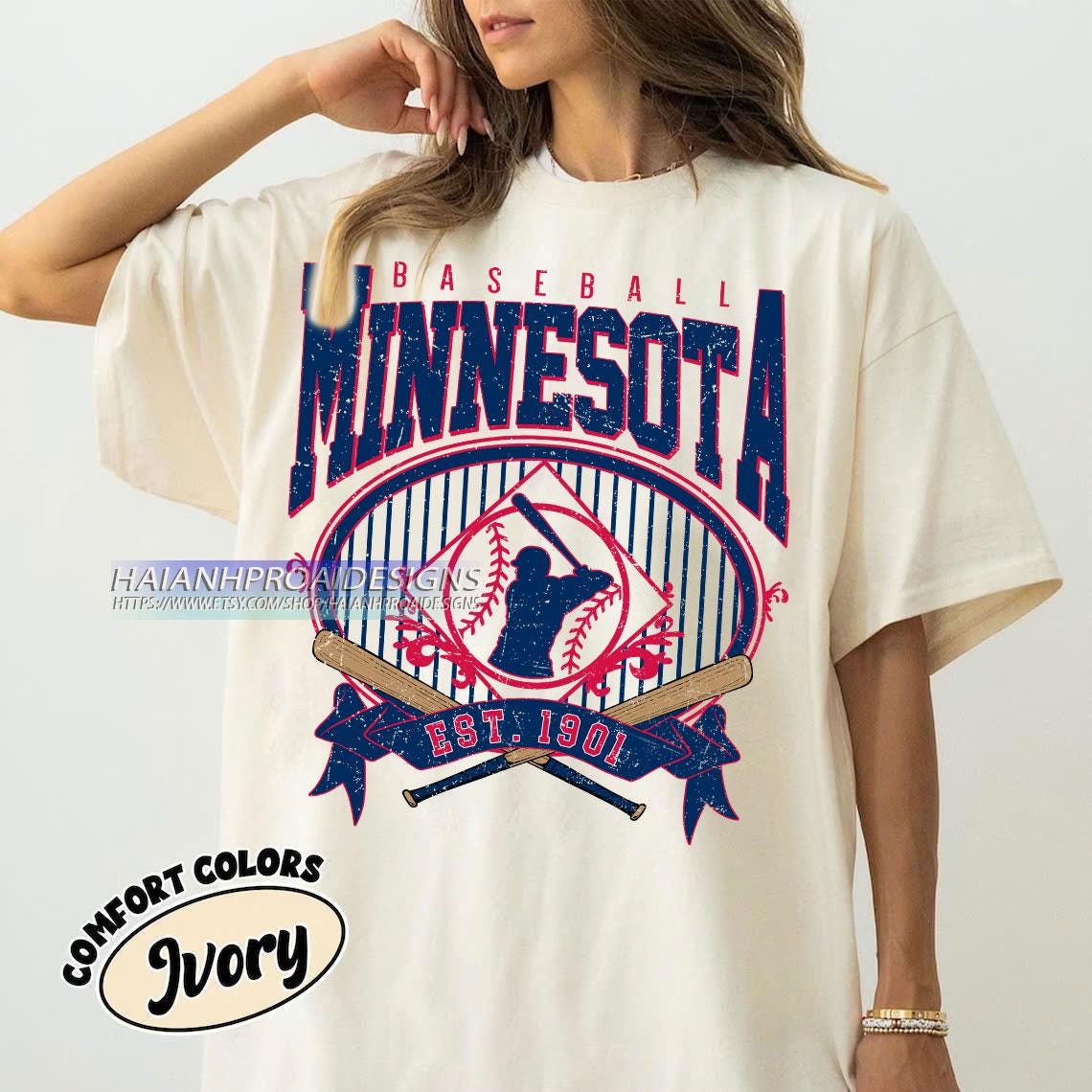 Retro Minnesota Baseball Shirt, Comfort Colors® Shirt, Baseball Minnesota T-shirt, Minnesota Fan Gift