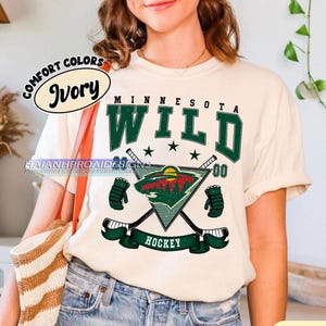 Vintage Minnesota Wild Shirt | Comfort Colors Hockey Tee | Retro Hockey Fan Shirt for Game Day