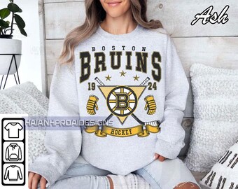 Boston Bruin Sweatshirt, Vintage Boston hockey shirt, Boston Hockey Crewneck, Bruins Hockey sweater, Hockey Fan gift