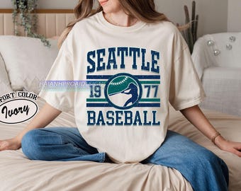 Vintage Seattle Comfort colors T- shirt, Seattle baseball Fan shirt, Baseball Fan Tee, Seattle Baseball merch