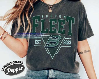 Comfort Colors® Vintage Boston Fleet T-shirt, Vintage Fleet T-shirt, Boston Hockey Women T-shirt, Hockey Women, Fleet T-shirt