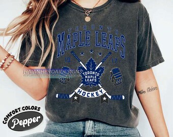 Toronto Maple Leafs Hockey Comfort Colors T-shirt, Unisex Tee Shirt for Sports Fans, Graphic Sports Tee, Leafs Team Shirt, Hockey Fan