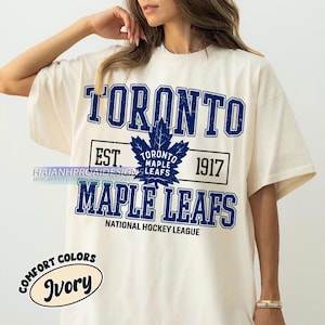 Comfort Colors® Toronto Maple Leafs Hockey T-shirt, Custom Vintage Graphic Tee, Toronto Maple Hockey Gift For Fan