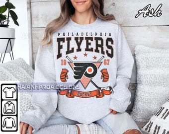 Philadelphia Flyers Sweatshirt, Vintage Style Philadelphia Hockey Crewneck, Retro Philadelphia Hockey Shirt, Philadelphia Ice Hockey Sweater