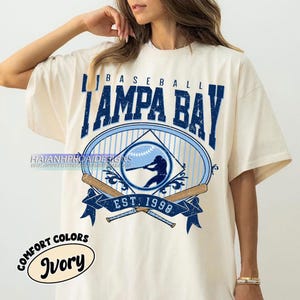 Tampa Bay Baseball Comfort Colors T-shirt, Vintage Baseball Shirt, Sports Fan Gift, Retro Tee for Men & Women