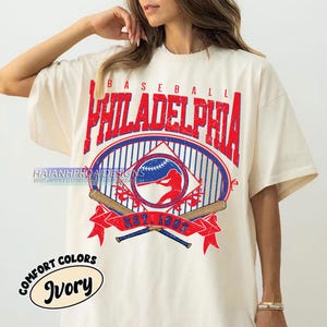 Philadelphia Baseball Comfort Colors T-shirt, Vintage Baseball Shirt, Sports Fan Gift, Retro Tee for Men & Women