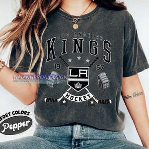 Los Angeles Kings Hockey Comfort Colors T-shirt, Unisex Tee Shirt for Sports Fans, Graphic Sports Tee, Kings Team Shirt, Hockey Fan