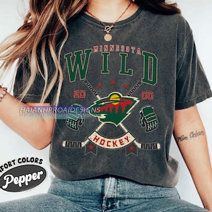 Minnesota Wild Hockey Comfort Colors T-shirt, Unisex Tee Shirt for Sports Fans, Graphic Sports Tee, Wild Team Shirt, Hockey Fan