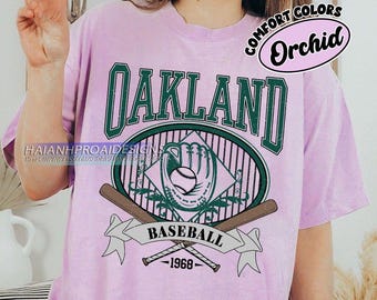 Comfort Colors Oakland Baseball T-shirt, Retro Style Oakland Baseball shirt, Oakland Baseball fan gifl