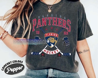 Florida Panthers Hockey Comfort Colors T-shirt, Unisex Tee Shirt for Sports Fans, Graphic Sports Tee, Panthers Team Shirt, Hockey Fan