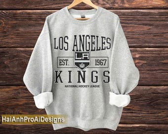 Los Angeles Kings Sweatshirt Crewneck, Vintage Kings tee, Los Angeles Hockey Fan shirt, Hockey Tee, Kings Hockey Sweater