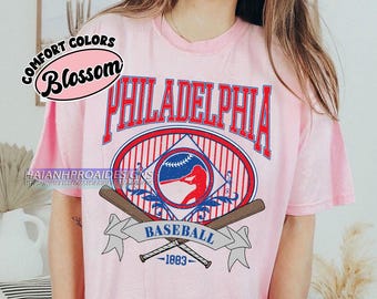 Philadelphia Baseball Shirt, Vintage Sports T-Shirt, Comfort Colors Graphic Tee, Retro Distressed Baseball Fan Gift