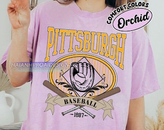 Comfort Colors Pittsburgh Baseball T-shirt, Retro Style Pittsburgh Baseball shirt, Pittsburgh Baseball fan gifl