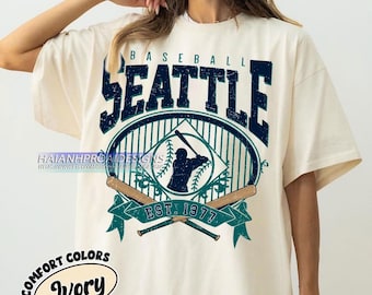 Retro Seattle Baseball Shirt, Comfort Colors® Shirt, Baseball Seattle T-shirt, Seattle Fan Gift