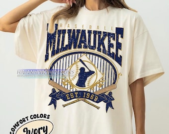 Retro Milwaukee Baseball Shirt, Comfort Colors® Brewer Shirt, Baseball Milwaukee T-shirt, Milwaukee Fan Gift