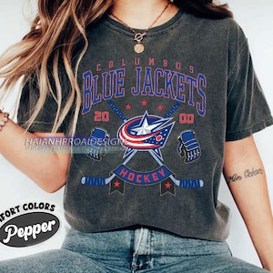 Columbus Blue Jackets Hockey Comfort Colors T-shirt, Unisex Tee Shirt for Sports Fan, Graphic Sport Tee, Blue Jackets Team Shirt, Hockey Fan