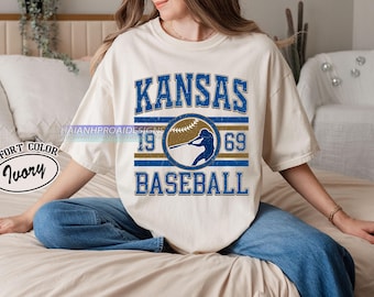 Vintage Kansas City Comfort colors T- shirt, Kansas City baseball Fan shirt, Baseball Fan Tee, Royal Tee, Kansas City Baseball merch