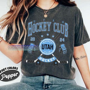 Utah Hockey Comfort Colors T-shirt, Unisex Tee Shirt for Sports Fans, Graphic Sports Tee, Utah Team Shirt, Hockey Fan