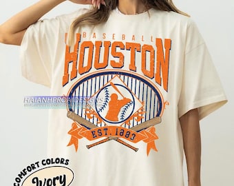 Retro Houston Baseball Shirt, Comfort Colors® Shirt, Baseball Houston T-shirt, Houston Fan Gift