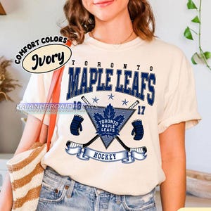 Vintage Toronto Maple Leafs Shirt | Comfort Colors Hockey Tee | Retro Hockey Fan Shirt for Game Day