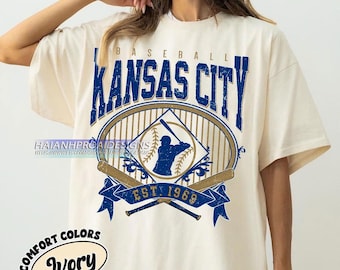 Retro Kansas City Baseball Shirt, Comfort Colors® Shirt, Baseball Kansas City T-shirt, Kansas City Fan Gift