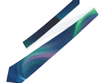 Aurora Borealis Satin Krawatte: Formelles Event-Accessoire