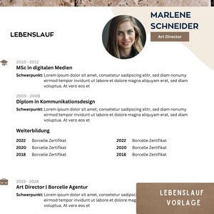 Plantilla, aplicación, currículum, carpeta de solicitud profesional, plantilla de CV, descarga instantánea, alemán, Canva
