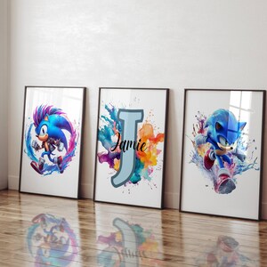 3er Set Sonic Poster / Sonic Poster / Spielzimmer / Mädchen Schlafzimmer Dekor / Jungen Schlafzimmer / Inspiration / Sonic Poster / personalisierte Drucke