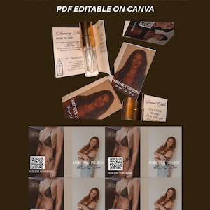 Spray Tan Tanning Water Sample and Referral Card | Editable Canva Marketing Template