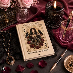 Diario del As de Picas, cuaderno gótico de cartas de juego, diario de estilo Dark Academia, regalo de inspiración para tatuajes