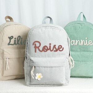 Custom Kids Backpack,Personalized Toddler School Bag,School Bag  With Name,Corduroy Backpack for Children,Back To School,Kid Birthday Gift