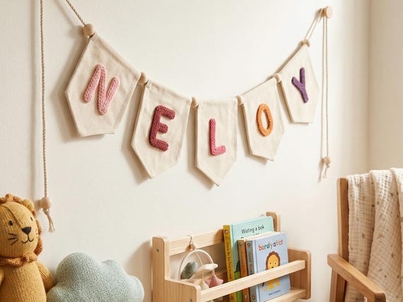 Personalized Birthday Name Banner, Custom Party Name Garland, First Birthday Decor, Kids Party Backdrop, Baby Shower Decor