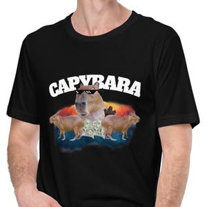 capybara meme funny degsin tiktok graphic - t shirt