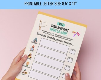 Purim Megillah Game, Quiet Megillah Game, Scavenger Hunt (Megillah Worksheet in Color) - PDF Download, Printable