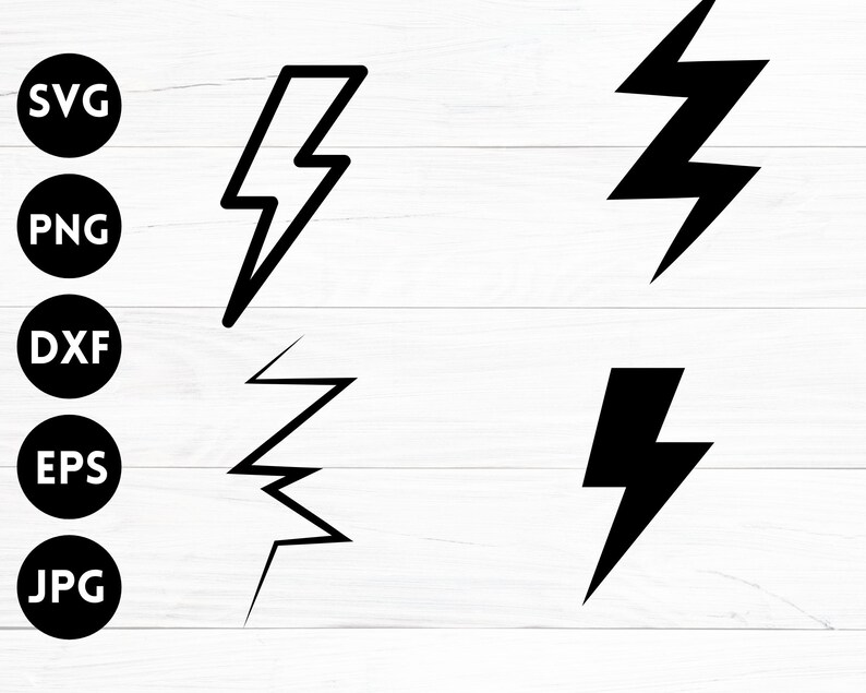 Lightning Bolt SVG, Flash Svg, Lightning Cut File, Electric Bolt ...