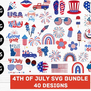Bundle SVG du 4 juillet, SVG du 4 juillet, svg du 4 juillet, svg de la fête de l'indépendance, svg patriotique