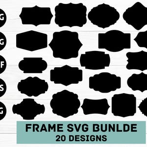 Frames Laser Cut Files SVG, Photo Frame Bundle, Glowforge File