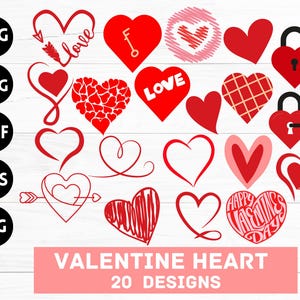 Pacote de SVG de coração, SVG de coração, SVG de coração desenhado à mão, SVG de coração aberto, SVG de coração rabiscado, SVG de coração de esboço, SVG de amor, Dia dos Namorados