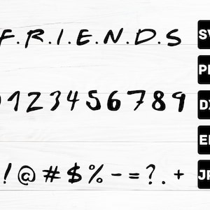 Friends Font, Friends Font For Cricut, Friends Font SVG, Cricut Font SVG, Font SVG, Friends Procreate Font, Svg for Cricut, Vector File