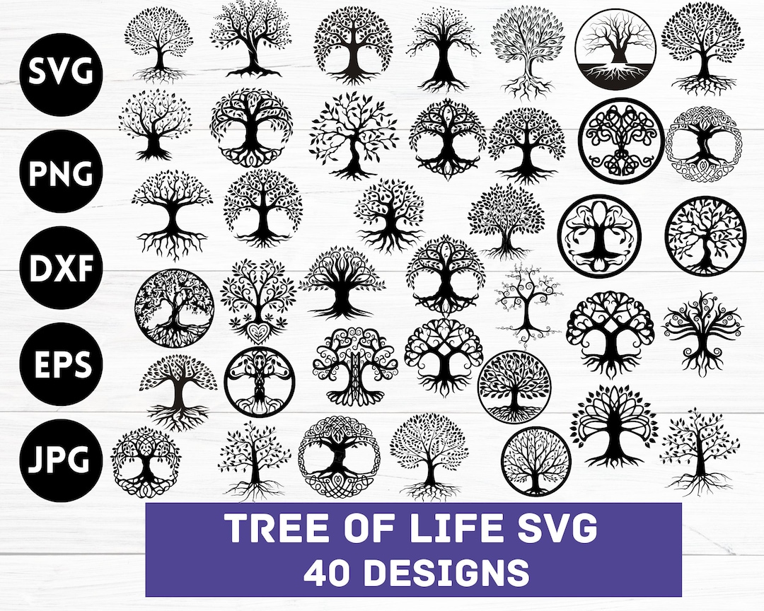 Tree of Life Svg, Tree of Life Clipart, Tree of Life Svg Cut Files for ...