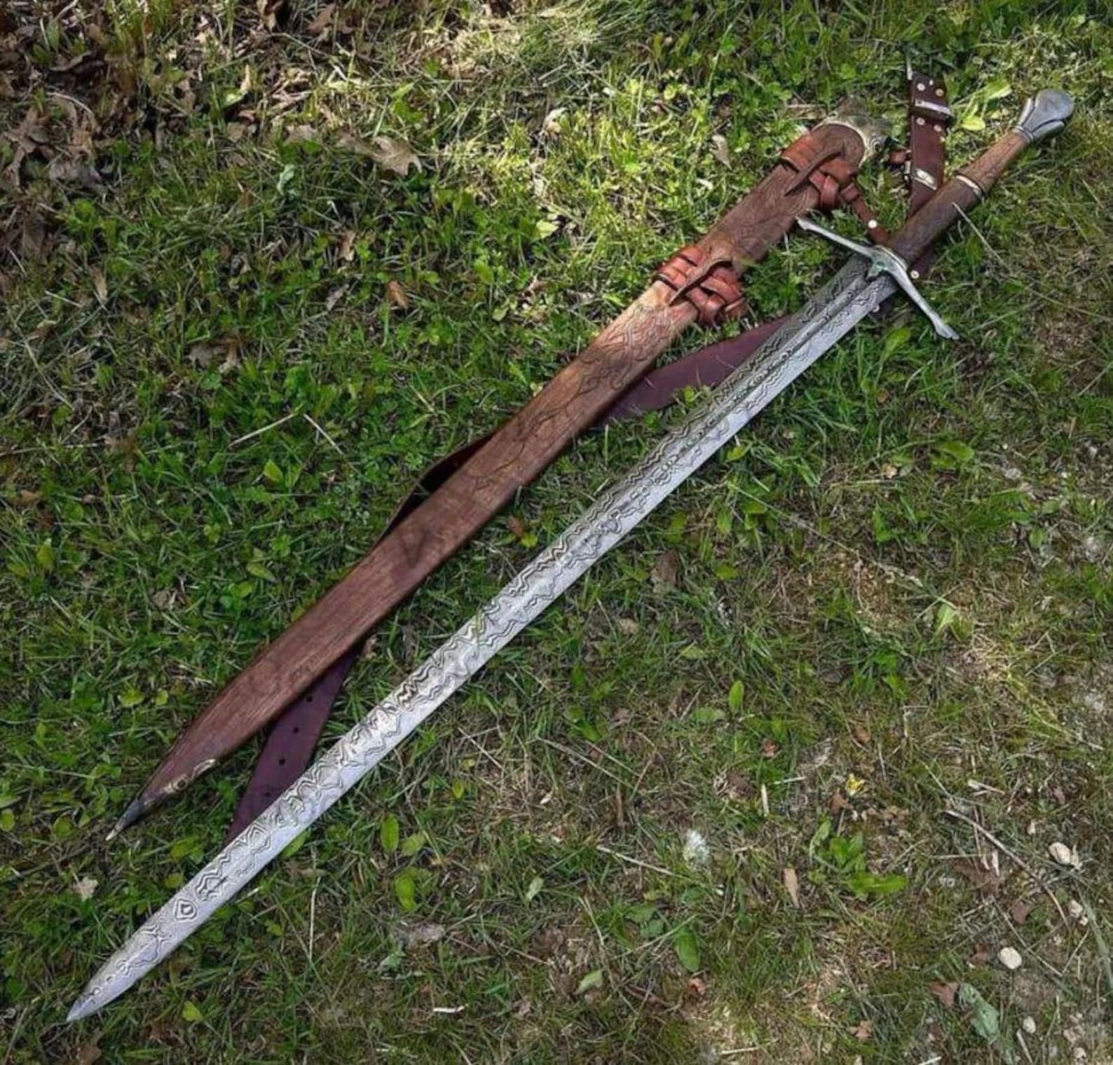 Hand Forged Medieval Longsword | High Carbon Steel Sword With Tooled ...