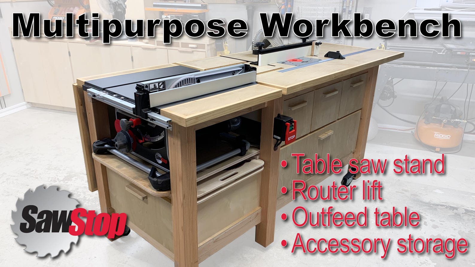 Multipurpose Workbench Build Plans for Sawstop CTS (PDF Download) - Etsy