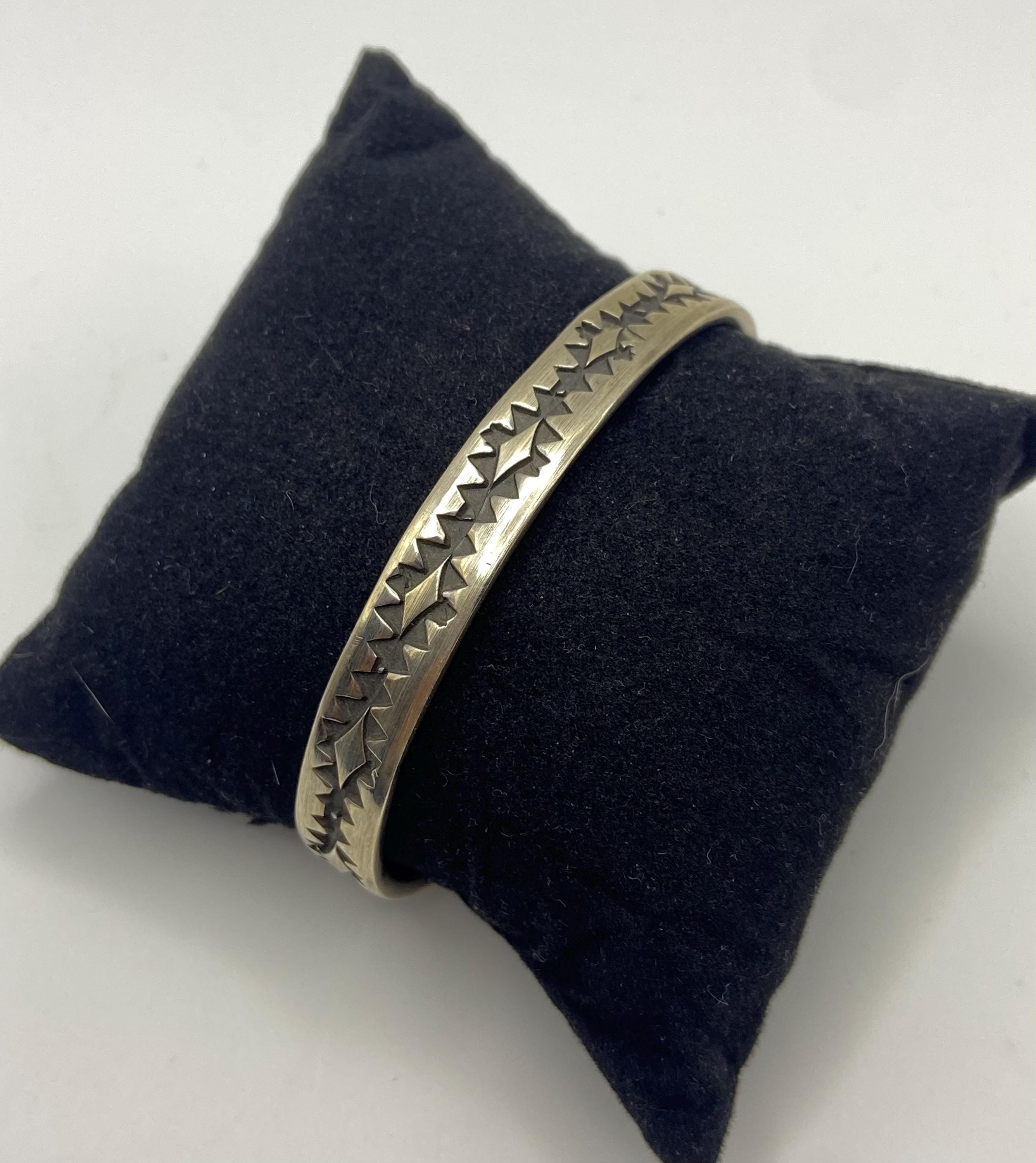 Vintage Nora Bill Sterling Stamped Navajo Bracelet - Etsy