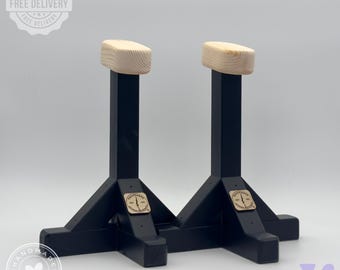 Handstand Canes | Gymnastics Equipment | Handstand Bars & Wooden Parallettes | Gymnastics Blocks | Calisthenics Training | Home Gym | Black