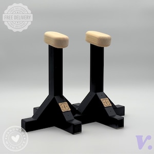 Handstand Canes | Gymnastics Equipment | Handstand Bars & Wooden Parallettes | Gymnastics Blocks | Calisthenics Training | Home Gym | Black